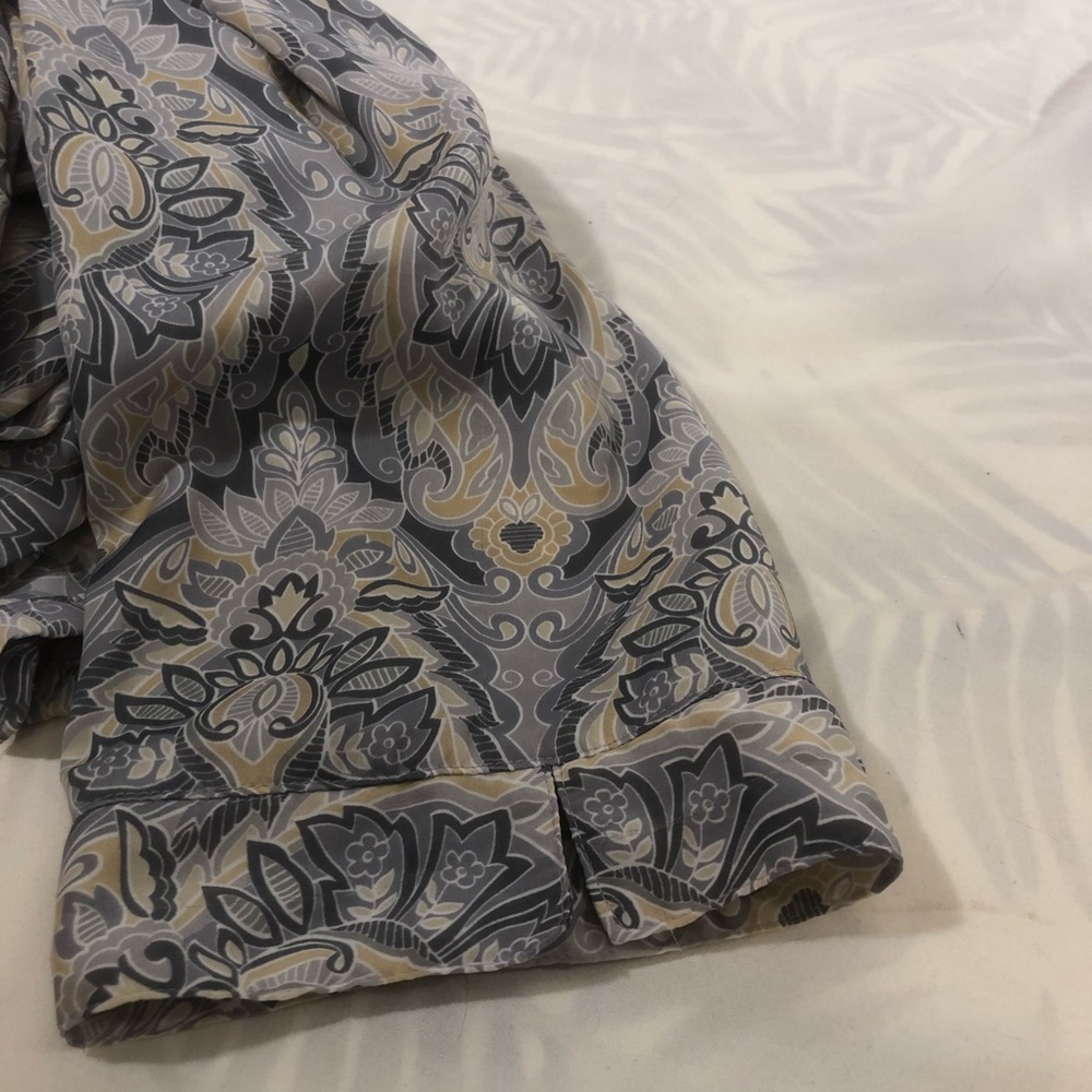 4 for $ 30 Bon Worth blouse gray and soft yellow L - Picture 5 of 6